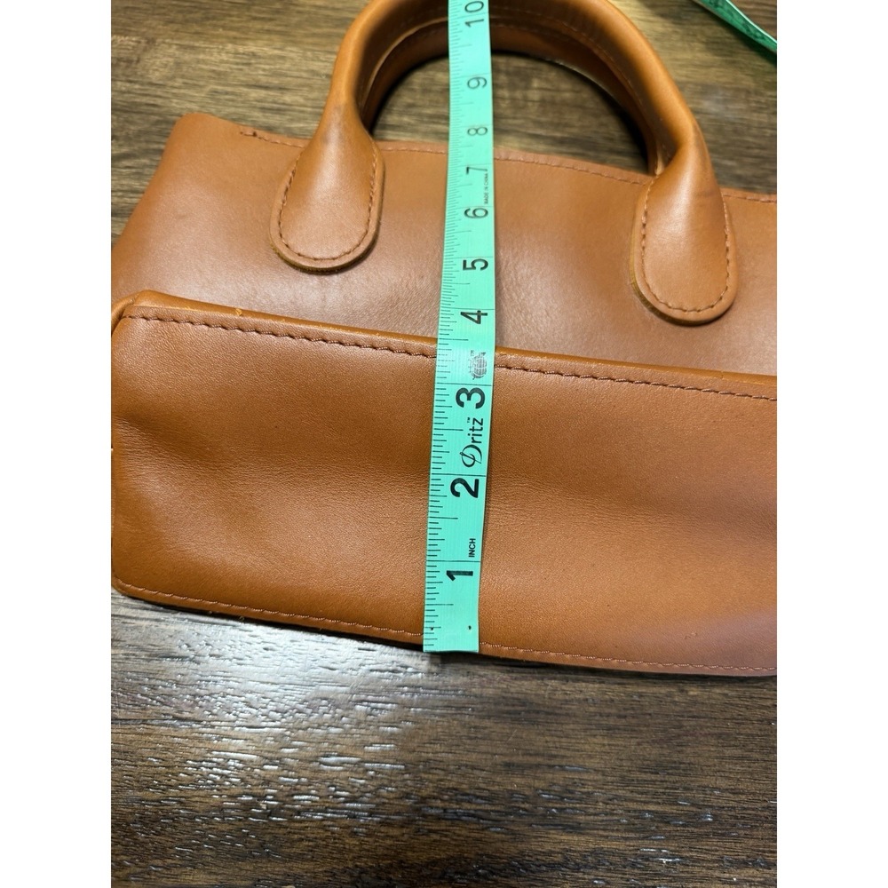 Portland Leather Goods Raindrop Crossbody Bag Purse Honey Small Brown Top Handle - Picture 15 of 16
